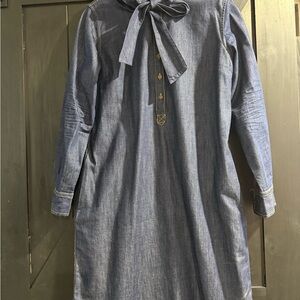 Brooks Brothers Denim Blue Long Sleeve Dress